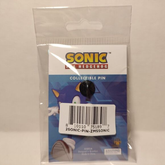 Sonic the Hedgehog Limited Edition Enamel Pin Official Sega Collectible Emblem - Picture 3 of 3